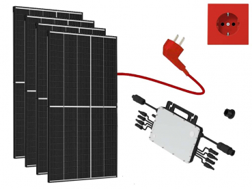 Mini-Photovoltaikanlage 1600Wp / 1500W mit Trina Solar 400Wp und Hoymiles HM-1500, Plug and Play